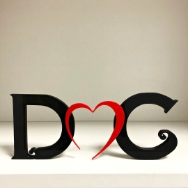 Dos iniciales con corazón