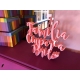 Letras con Familia personalizada de mesa