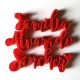 Letras con Familia personalizada de mesa