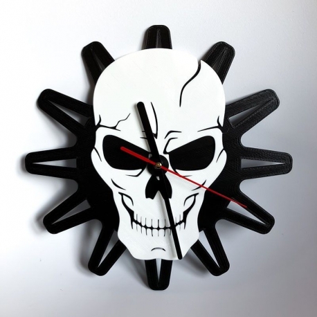 Reloj de pared calavera 26x26cm