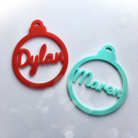 Bolas de Navidad con nombre